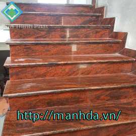 Cầu thang đá hoa cương Lan can đá tự nhiên 220 giá đá marble granite tự nhiên 004