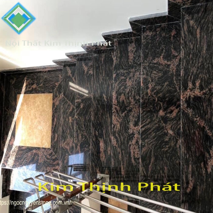 Đá tự nhiên ốp cầu thang Đá hoa cương marble tự nhiên ktp002