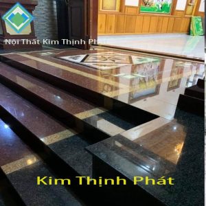 Cầu thang đá đen xà cừ f8 giá đá tự nhiên