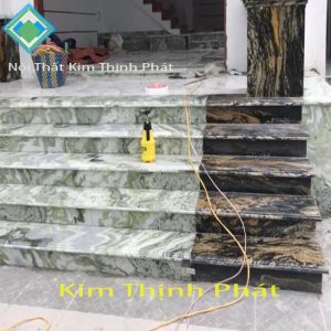 Cầu thang đá tự nhiên Trụ đá hoa cương 003 dùng làm trụ cái đầu tam cấp