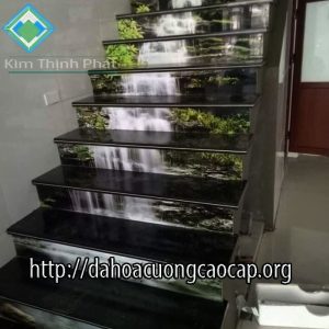 Cầu thang lan can đá hoa cương 12.252 đá granite đỏ ấn độ dùng cho bậc cấp cầu thang