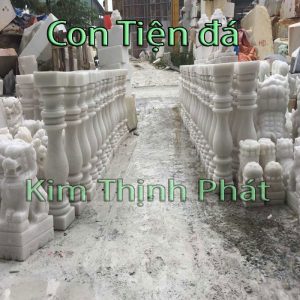 Cột đá hoa cương con tiện đẹp dùng cho ốp nhà biệt thự