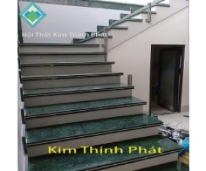 Đá hoa cương cầu thang 1.339 màu xanh lá cây ấn tượng đẹp