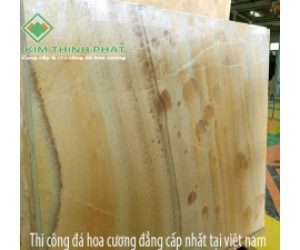 Giá đá hoa cương bếp marble onyx trắng hồng