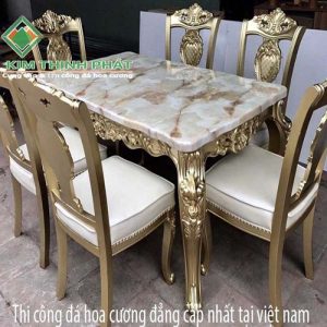 Mặt bàn đá hoa cương cẩm thạch trắng