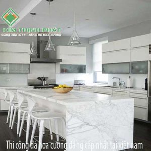 Mặt bàn đá hoa cương canara white